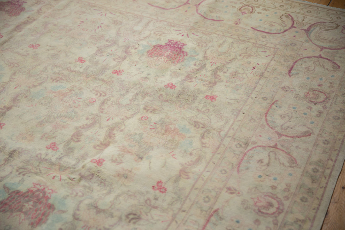 10x14 Vintage Distressed Bulgarian Kerman Design Carpet