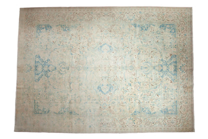 10x14 Vintage Distressed Bulgarian Polonaise Design Carpet