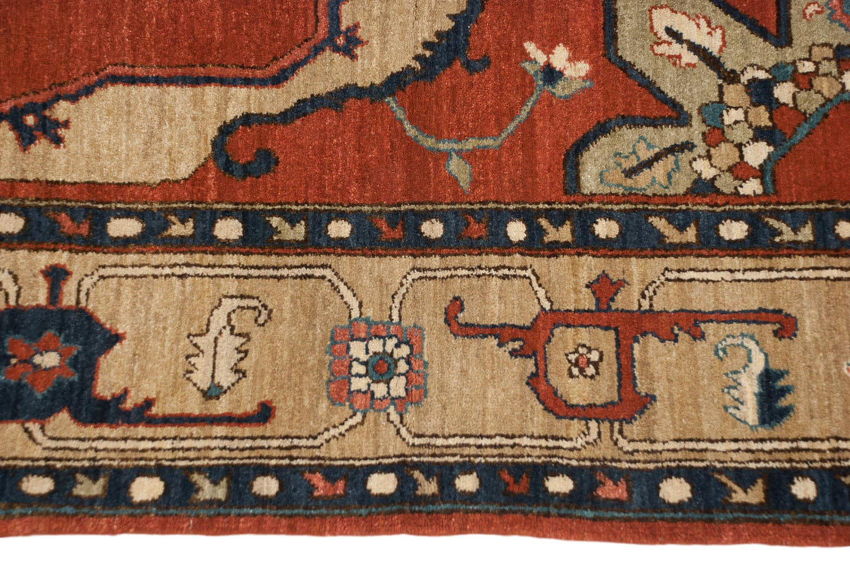 6x9 Vintage Armenian Serapi Design Carpet