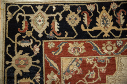 6x9 Vintage Armenian Serapi Design Carpet