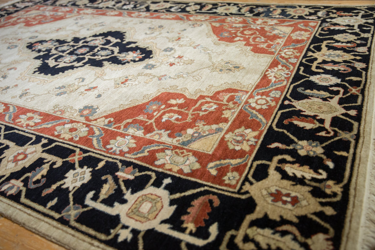 6x9 Vintage Armenian Serapi Design Carpet