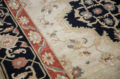 6x9 Vintage Armenian Serapi Design Carpet
