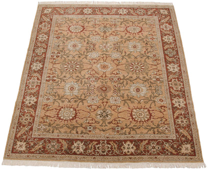 8x10 Vintage Armenian Sultanabad Design Carpet