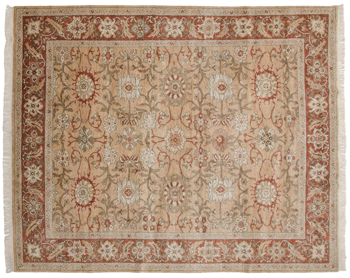 8x10 Vintage Armenian Sultanabad Design Carpet