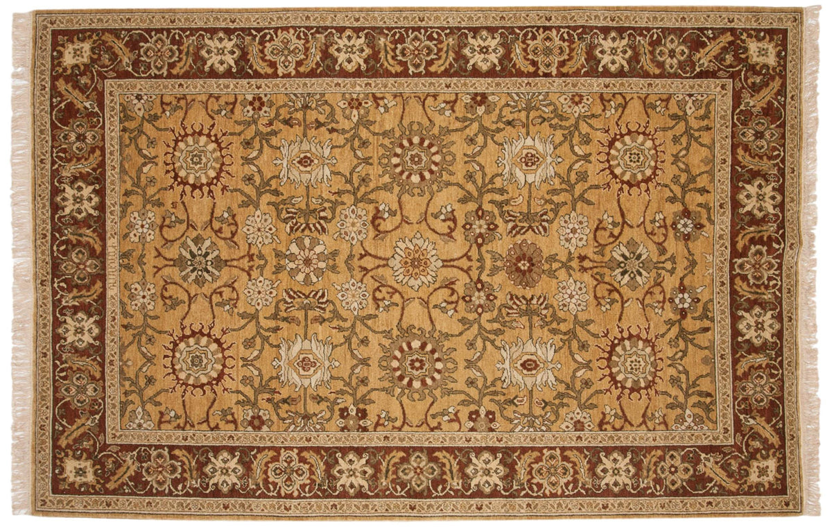 6x9 Vintage Armenian Sultanabad Design Carpet
