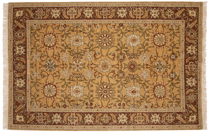6x9 Vintage Armenian Sultanabad Design Carpet