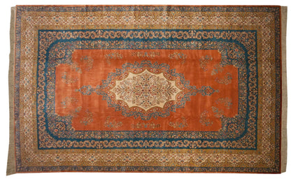 12x18.5 Vintage Bulgarian Kerman Design Carpet