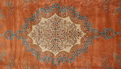 12x18.5 Vintage Bulgarian Kerman Design Carpet