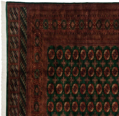 12x12.5 Vintage Fine Bokhara Square Carpet