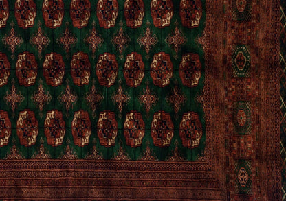 12x12.5 Vintage Fine Bokhara Square Carpet
