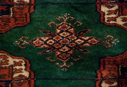12x12.5 Vintage Fine Bokhara Square Carpet