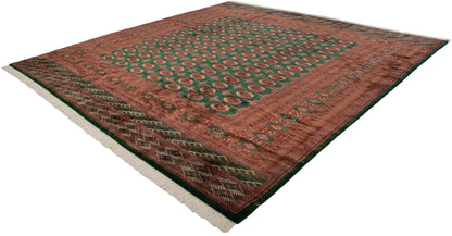 12x12.5 Vintage Fine Bokhara Square Carpet