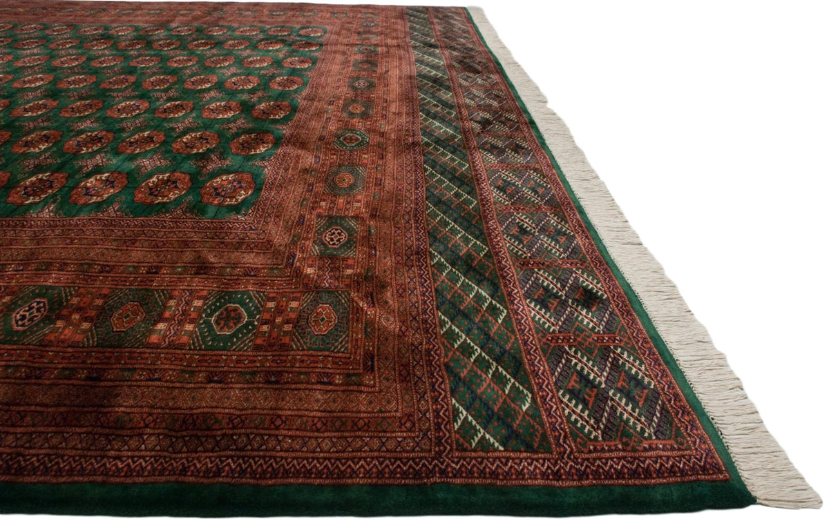 12x12.5 Vintage Fine Bokhara Square Carpet