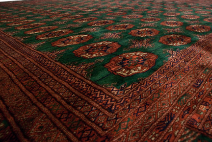 12x12.5 Vintage Fine Bokhara Square Carpet
