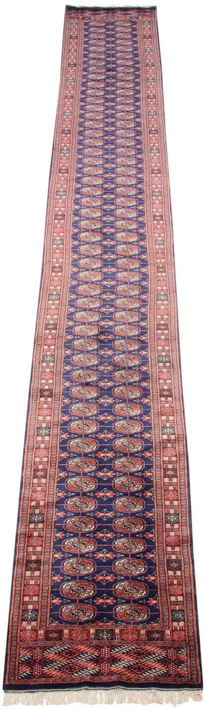 2.5x19.5 Vintage Fine Bokhara Rug Runner