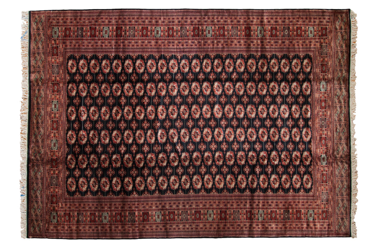 10x14 Vintage Fine Bokhara Carpet