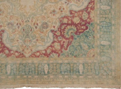 6x9 Vintage Distressed Bulgarian Kerman Design Carpet