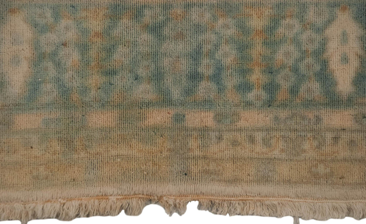 6x9 Vintage Distressed Bulgarian Kerman Design Carpet