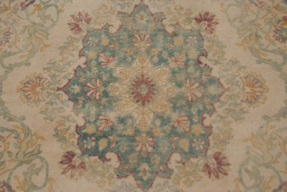 6x9 Vintage Distressed Bulgarian Kerman Design Carpet