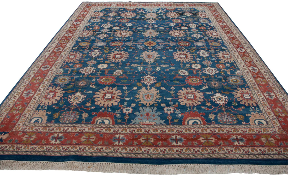 10x13.5 Vintage Indian Sultanabad Design Carpet