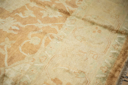 10x14 Vintage Gold Wash Indian Oushak Design Carpet