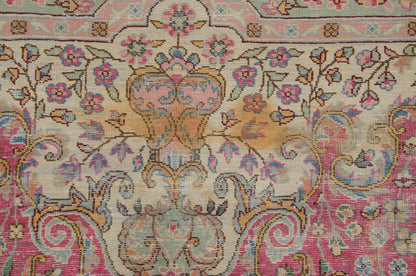 12x12.5 Vintage Bulgarian Kerman Design Square Carpet