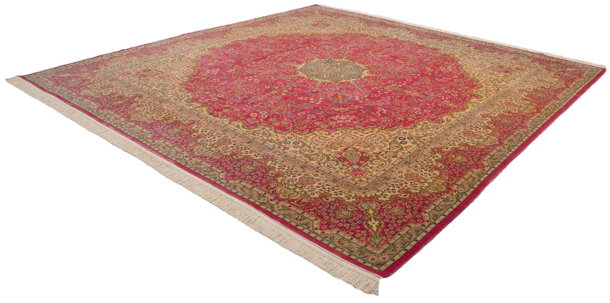 12x12.5 Vintage Bulgarian Kerman Design Square Carpet