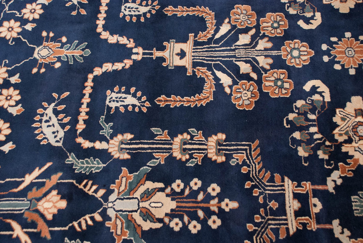 10x14 Vintage Indian Mohajeran Sarouk Design Carpet