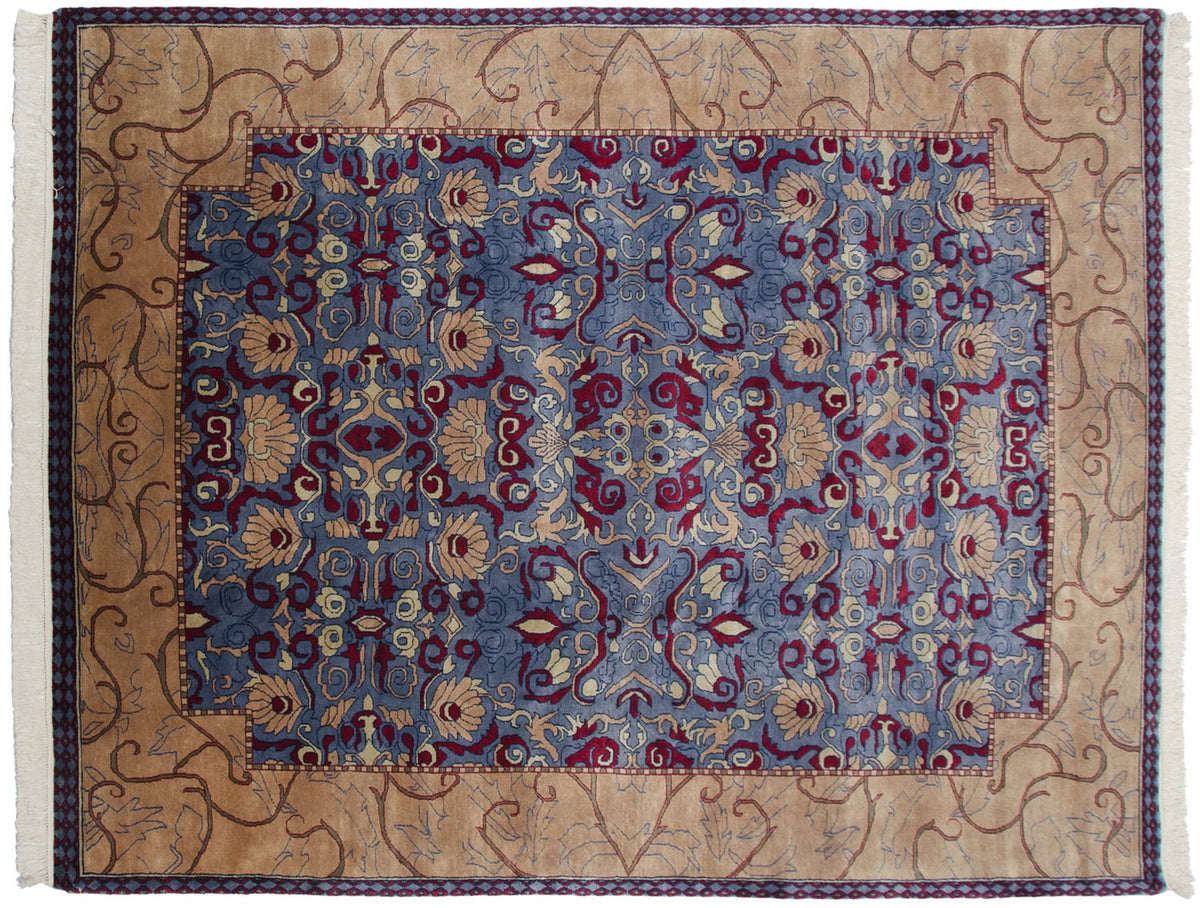 8x10 Vintage Indian Arts And Crafts Design Carpet