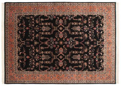 10x13.5 Vintage Indian Mohajeran Sarouk Design Carpet