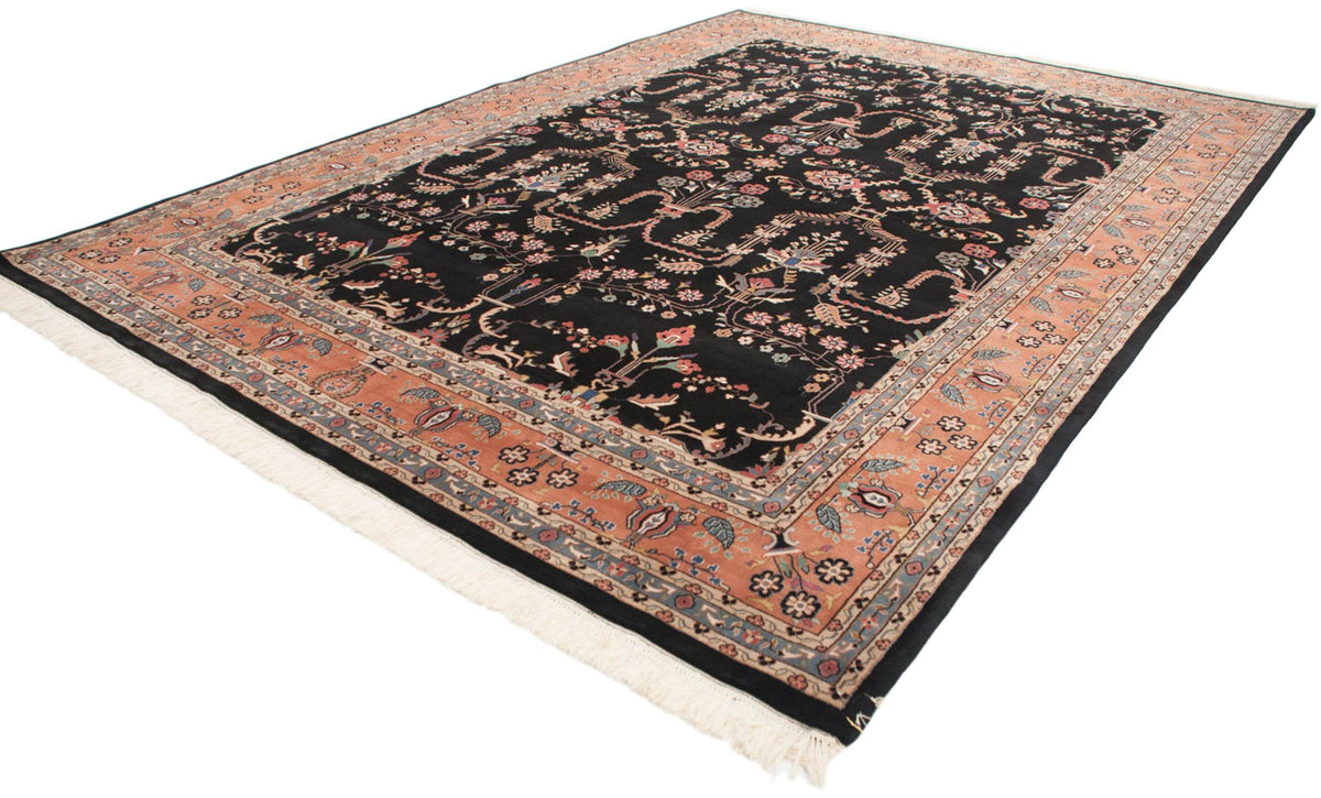 10x13.5 Vintage Indian Mohajeran Sarouk Design Carpet