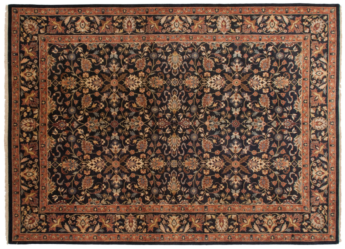 10x14 Vintage Indian Yezd Design Carpet