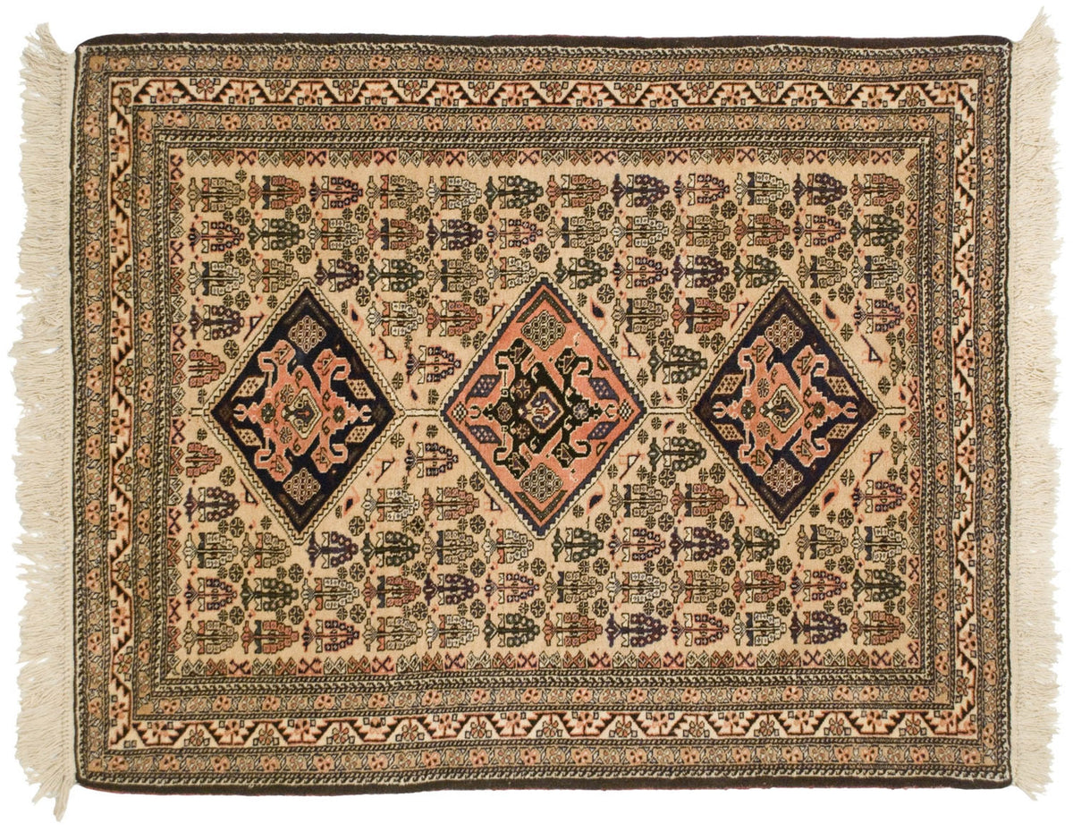 4.5x5.5 Vintage Ardebil Square Rug