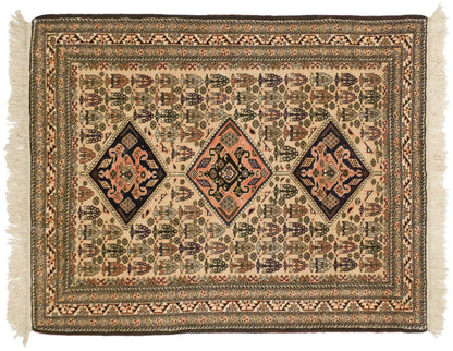 4.5x5.5 Vintage Ardebil Square Rug