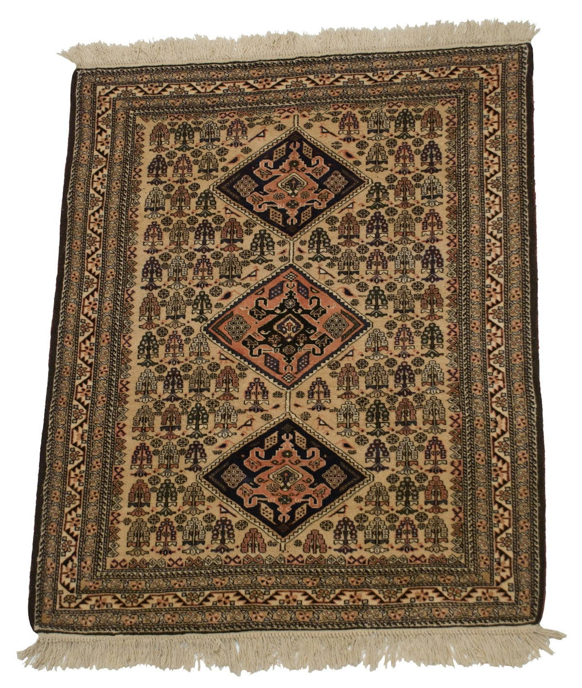 4.5x5.5 Vintage Ardebil Square Rug