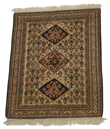 4.5x5.5 Vintage Ardebil Square Rug
