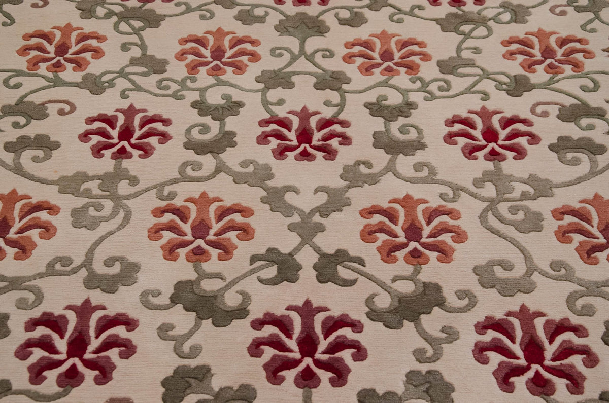 6x9 Vintage Indian Arts And Crafts Design Carpet