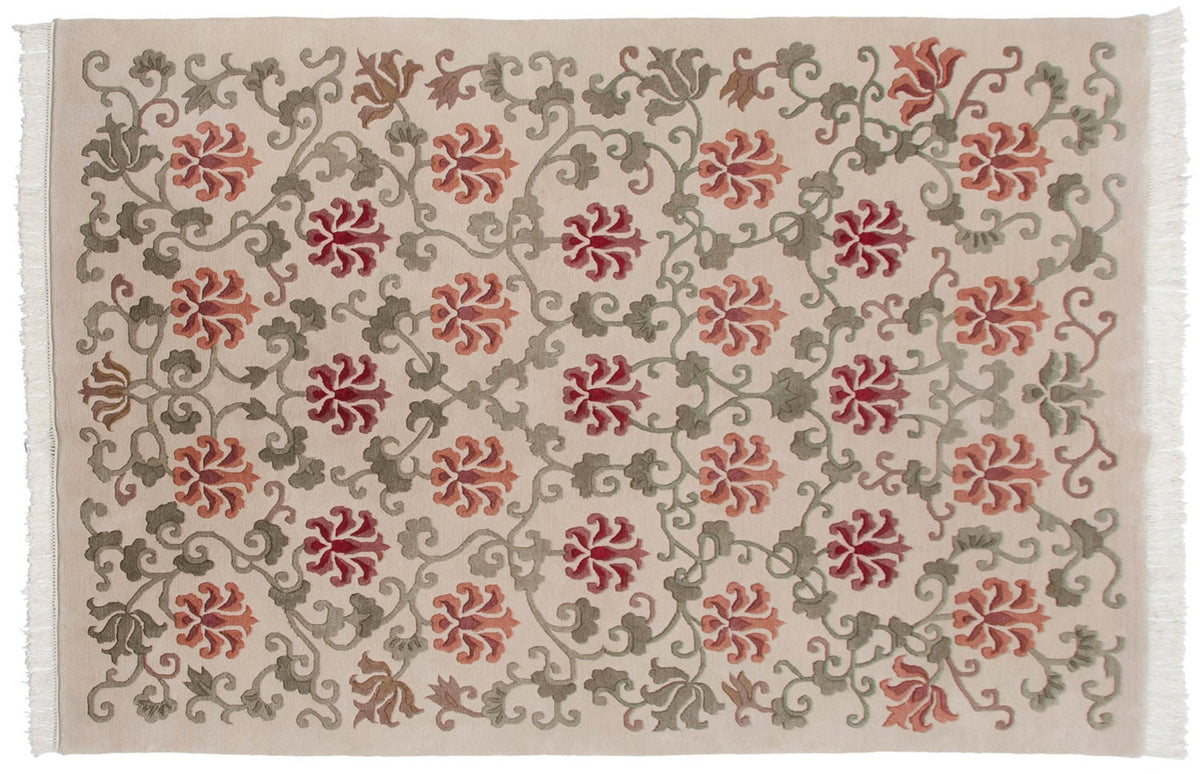 6x9 Vintage Indian Arts And Crafts Design Carpet