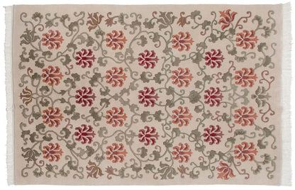6x9 Vintage Indian Arts And Crafts Design Carpet