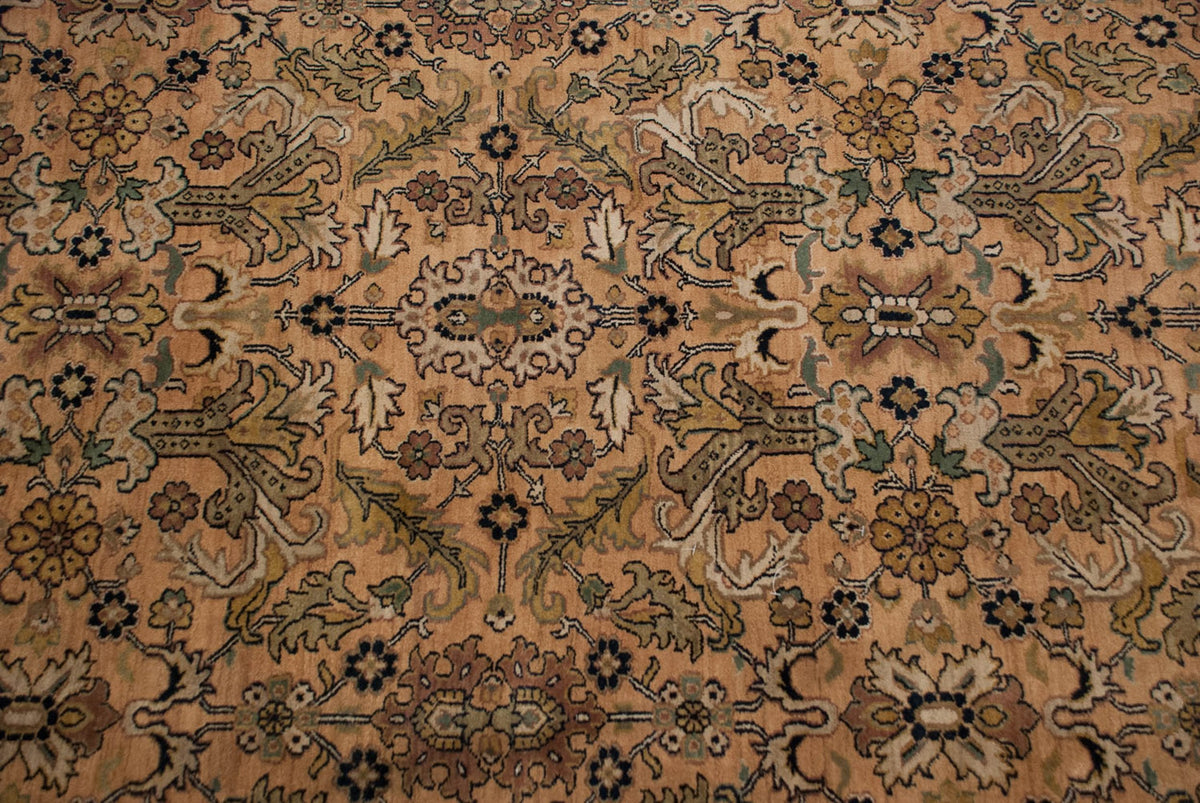 8x10 Vintage Indian Heriz Design Carpet