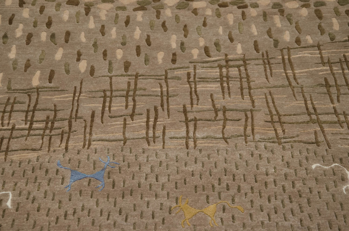 6x9 New Indian Folk Art Design Carpet