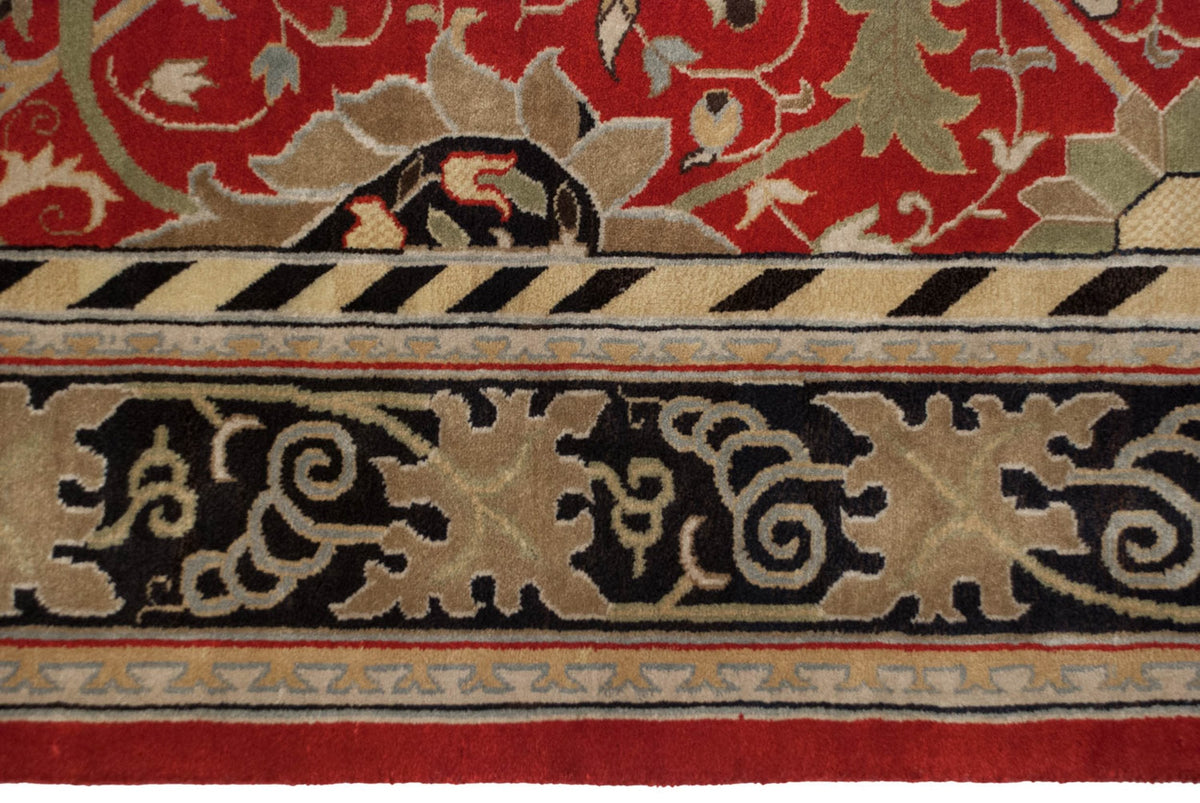 10x14 Vintage Indian William Morris Design Carpet