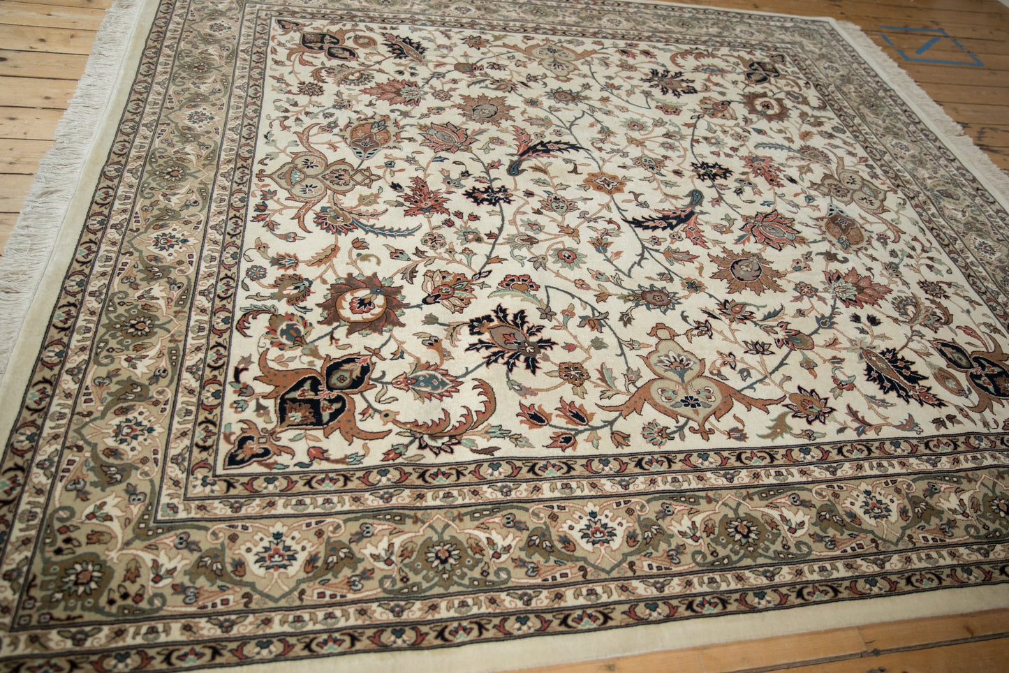 8x8 New Indian Isfahan Design Square Carpet