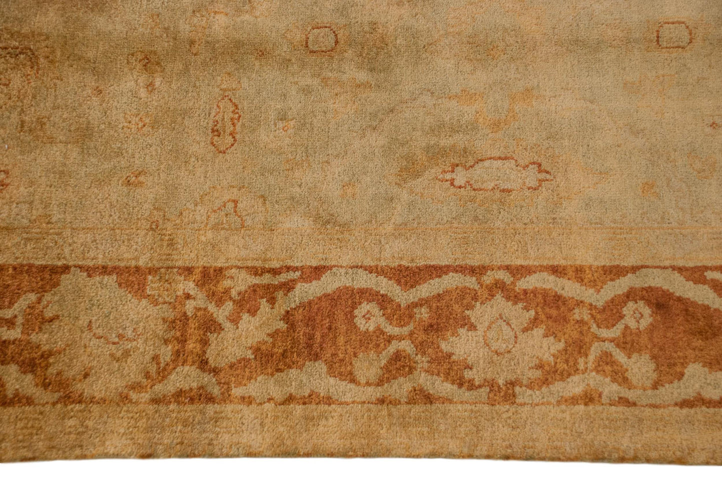 6x9 New Gold Wash Indian Oushak Design Carpet