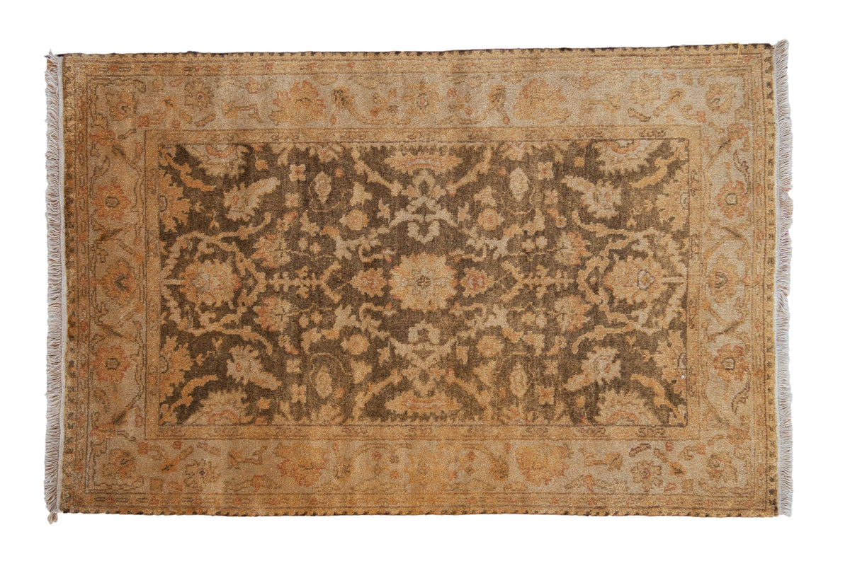4x6 New Gold Wash Indian Oushak Design Rug