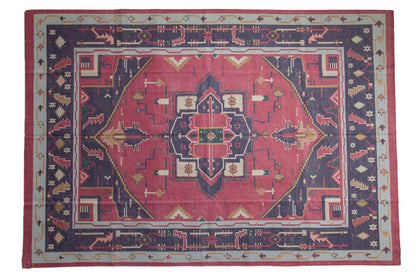 6x9 Vintage Stone Wash Dhurrie Carpet