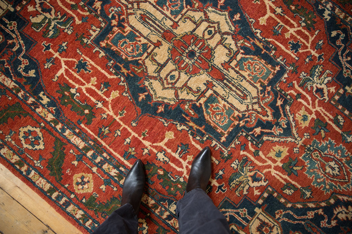 6x9.5 Vintage Indian Heriz Design Carpet
