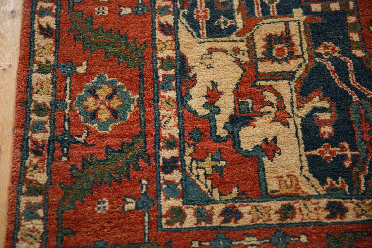 6x9.5 Vintage Indian Heriz Design Carpet