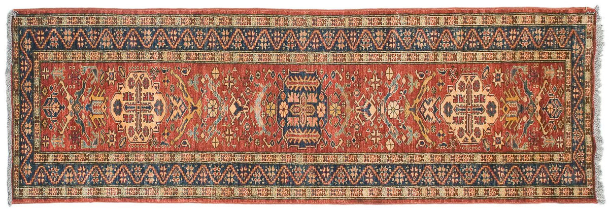 2.5x9.5 New Pakistani Caucasian Design Rug Runner