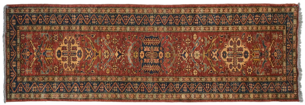 2.5x9.5 New Pakistani Caucasian Design Rug Runner